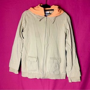 Tan/Orange Detachable Hoodie Sport Savvy Jacket - Medium